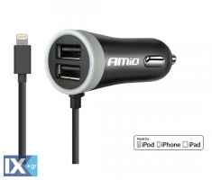Φορτιστής Αναπτήρα Amio USB Με Καλώδιο Για Apple Iphone 02057AM