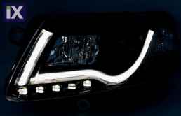 Φανάρια εμπρός led lightbar για Audi A6 4F (2004-2008) , με λάμπες (Η1) - σετ 2τμχ.