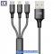 Καλώδιο USB Φόρτισης Και Μεταφοράς Δεδομένων Earldom EC-IMC017 3 In 1 Carbon 1.2m 1 Τεμάχιο - 4,4 EUR