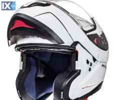 Κράνος Ανοιγόμενο MT Helmets Atom με Εσωτερική Φιμέ Ζελατίνα Άσπρο MTH000KRA207