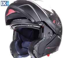 Κράνος Ανοιγόμενο MT Helmets Atom με Εσωτερική Φιμέ Ζελατίνα Μαύρο Ματ MTH000KRA205